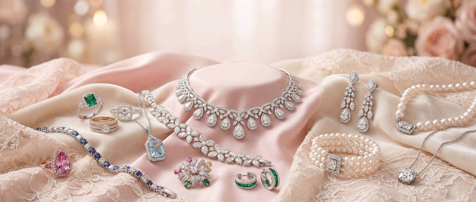 Firefly_Gemini Flash_make another banner with soft luxury look with more jewellery ok dont write anything 57704